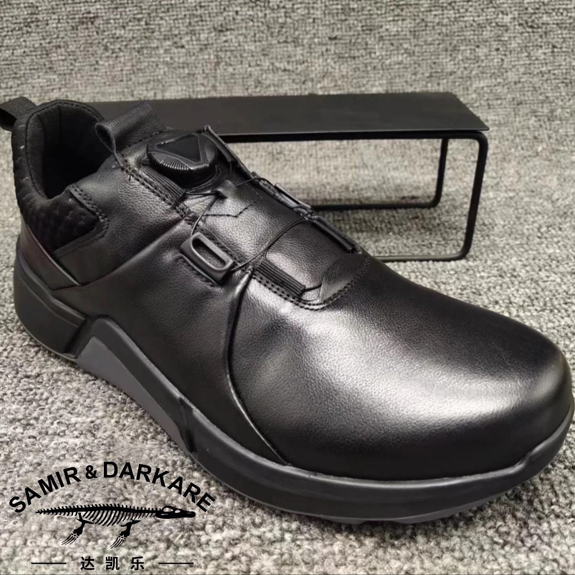 四季时尚头层牛皮软皮透气百搭休闲男皮鞋舒适时尚减震软底23001