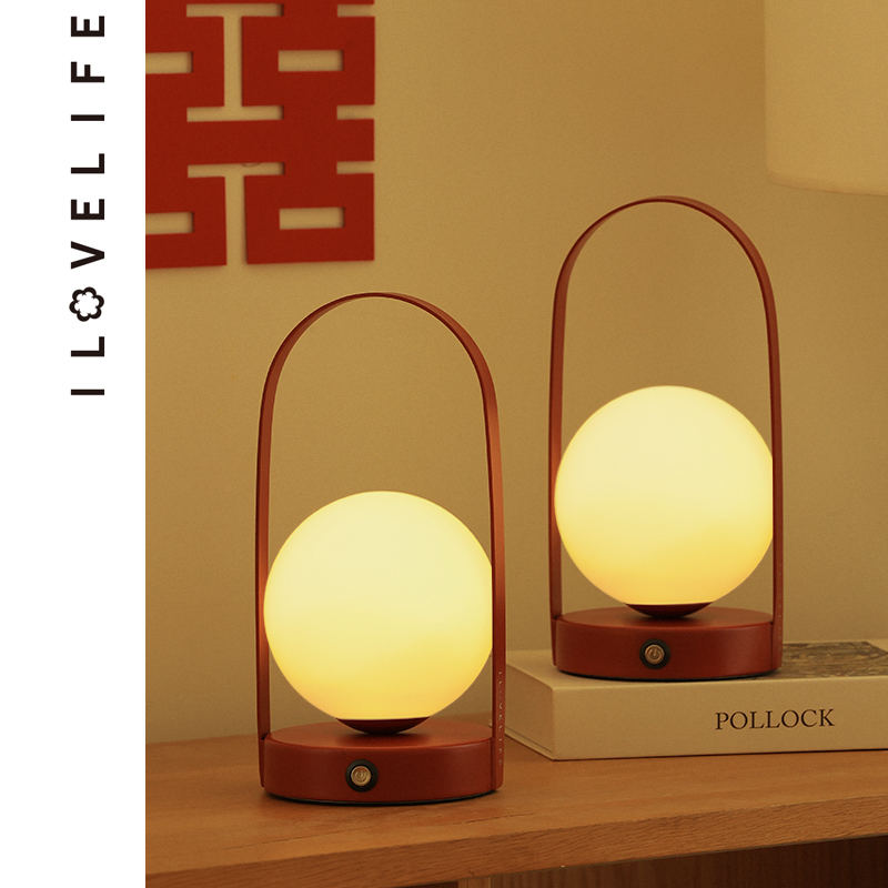 结婚陪嫁长明灯新婚一对高级感婚房布置红台灯长明灯结婚用