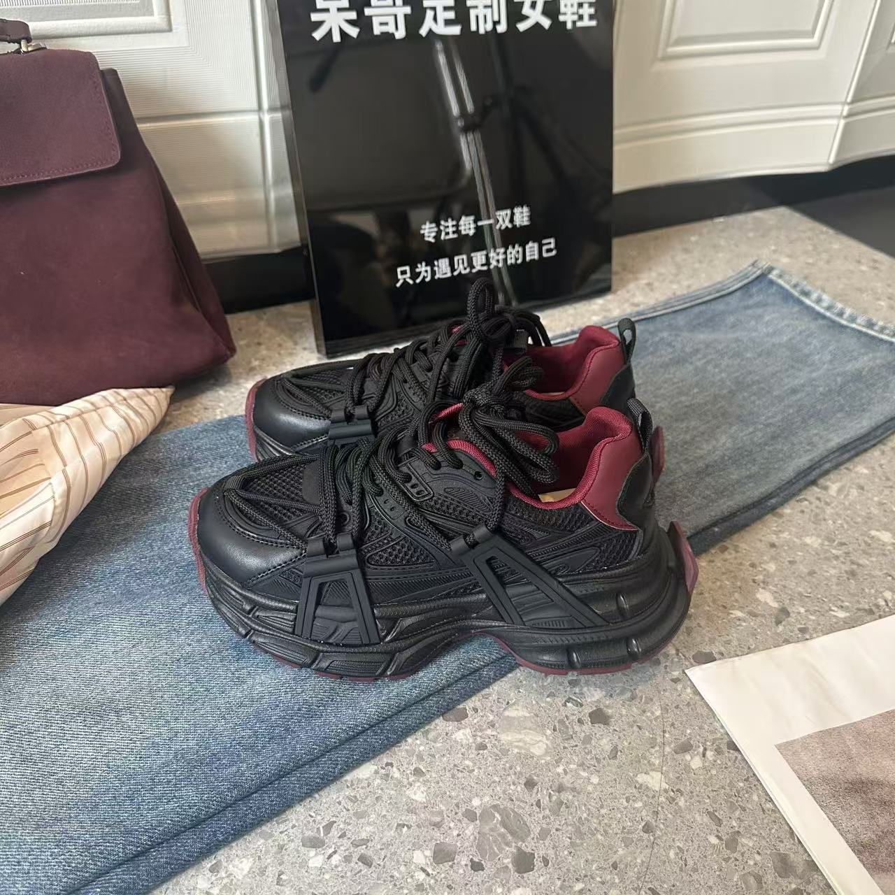 2024女款时尚百搭休闲老爹鞋*822