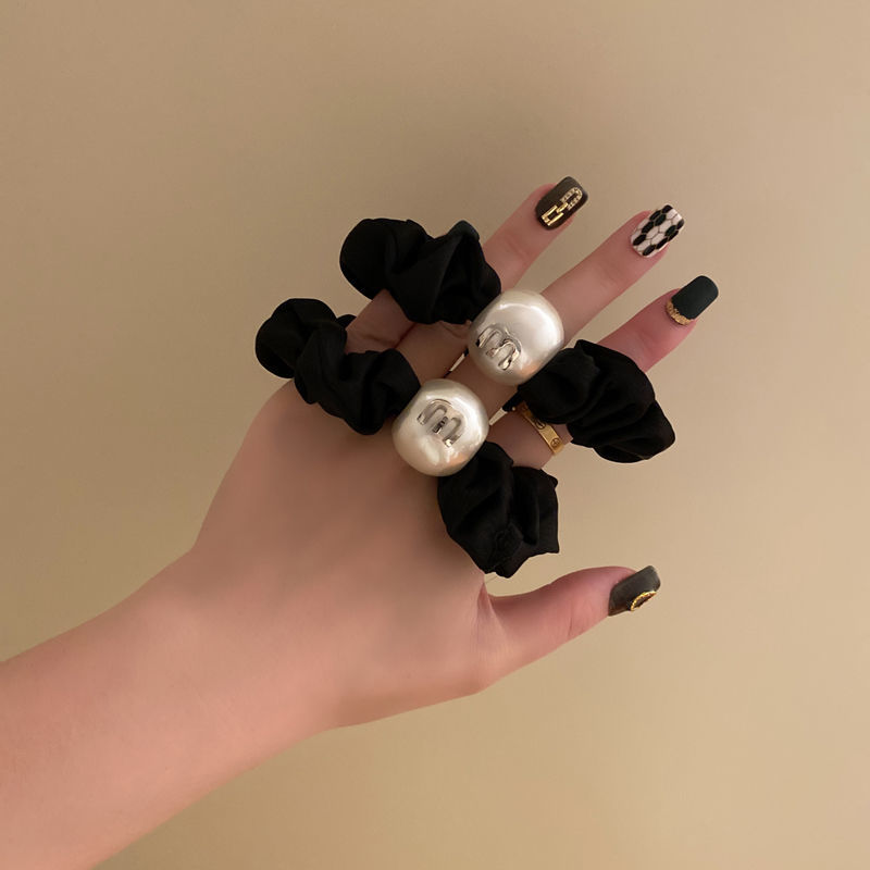 韩国高级感m珠珠发圈2023年流行头绳适合扎高马尾的丸子头发绳女