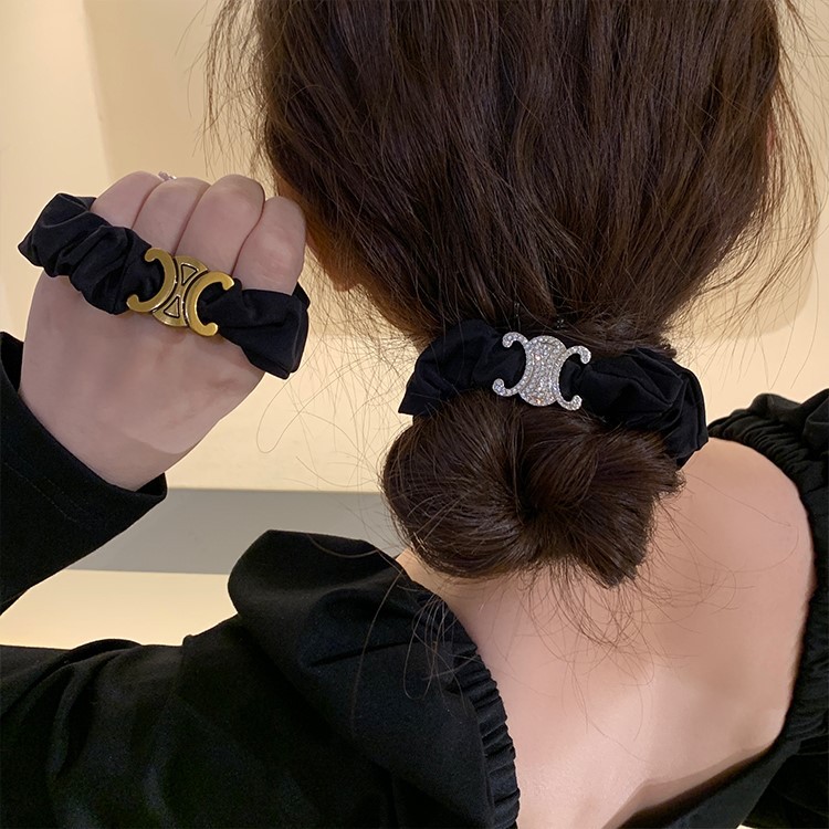简约气质高级感凯旋门大肠发圈女春夏绑头发绳不伤发皮套女头绳