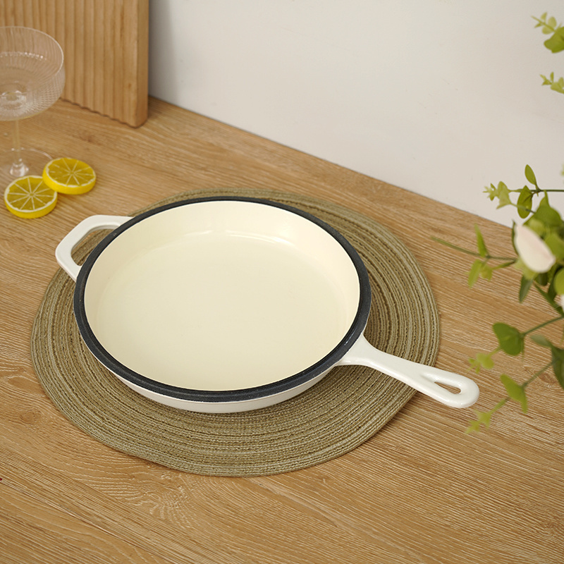 焱造(YANZAO)26口径单柄煎盘煎锅（浅）铸铁珐琅锅