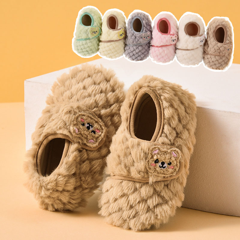 秋冬宝宝地板袜儿童防滑软底加绒加厚婴儿室内居家学步鞋透气鞋袜