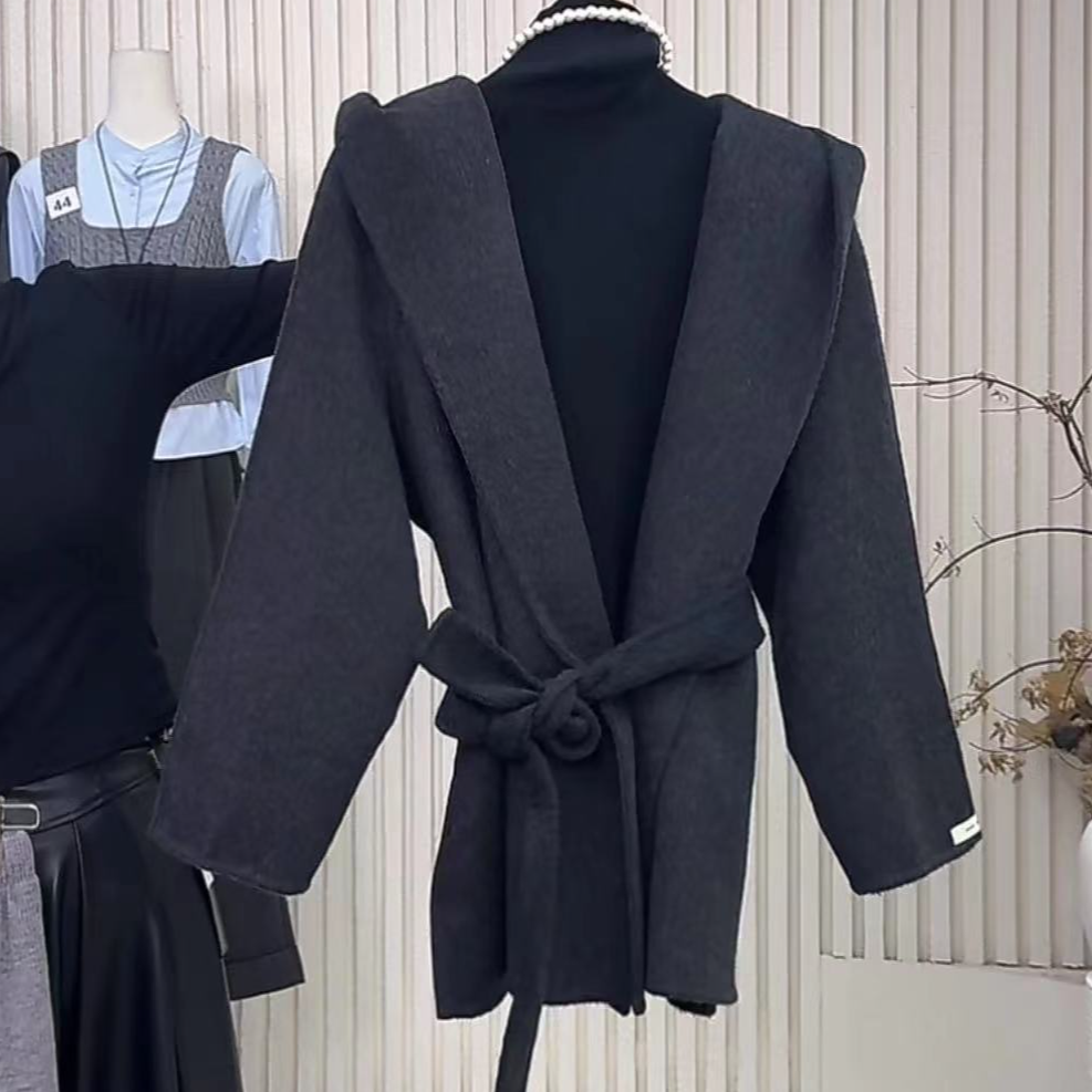 【巫师帽】休闲时尚宽松名媛气质慵懒风高级感外套-71008-DY