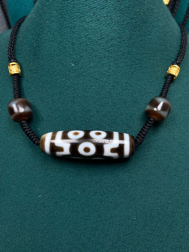 藏区回流珠 七眼设计款玛瑙古珠男女同款