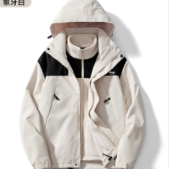 情侣款品牌三合一两件套保暖冲锋衣 夹克23658(SSWZ)