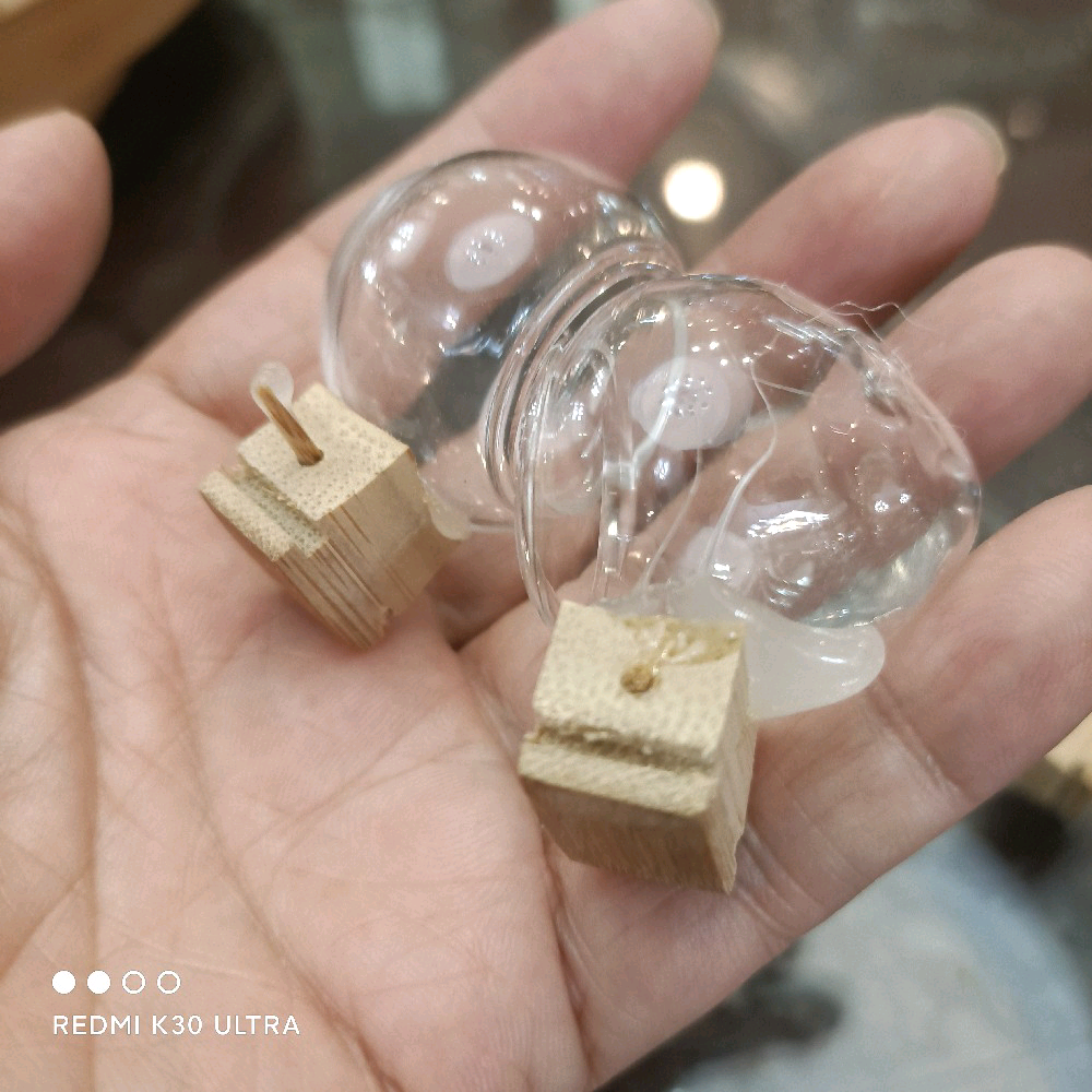 鸡心玻璃杯子竹钉销安装绣眼鸟笼子都合适