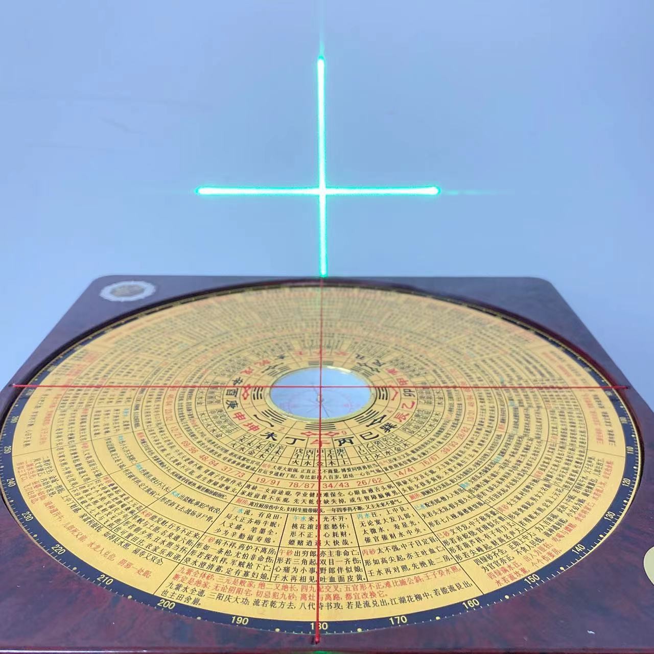 崇道堂谛听道8寸双面激光综合电木罗盘摆件高精度专业指南针