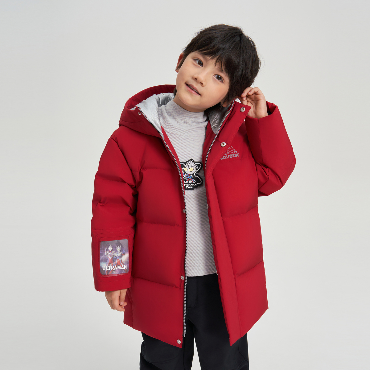 波司登童装【奥特曼】2024冬季新款男童中长款羽绒服T40143203