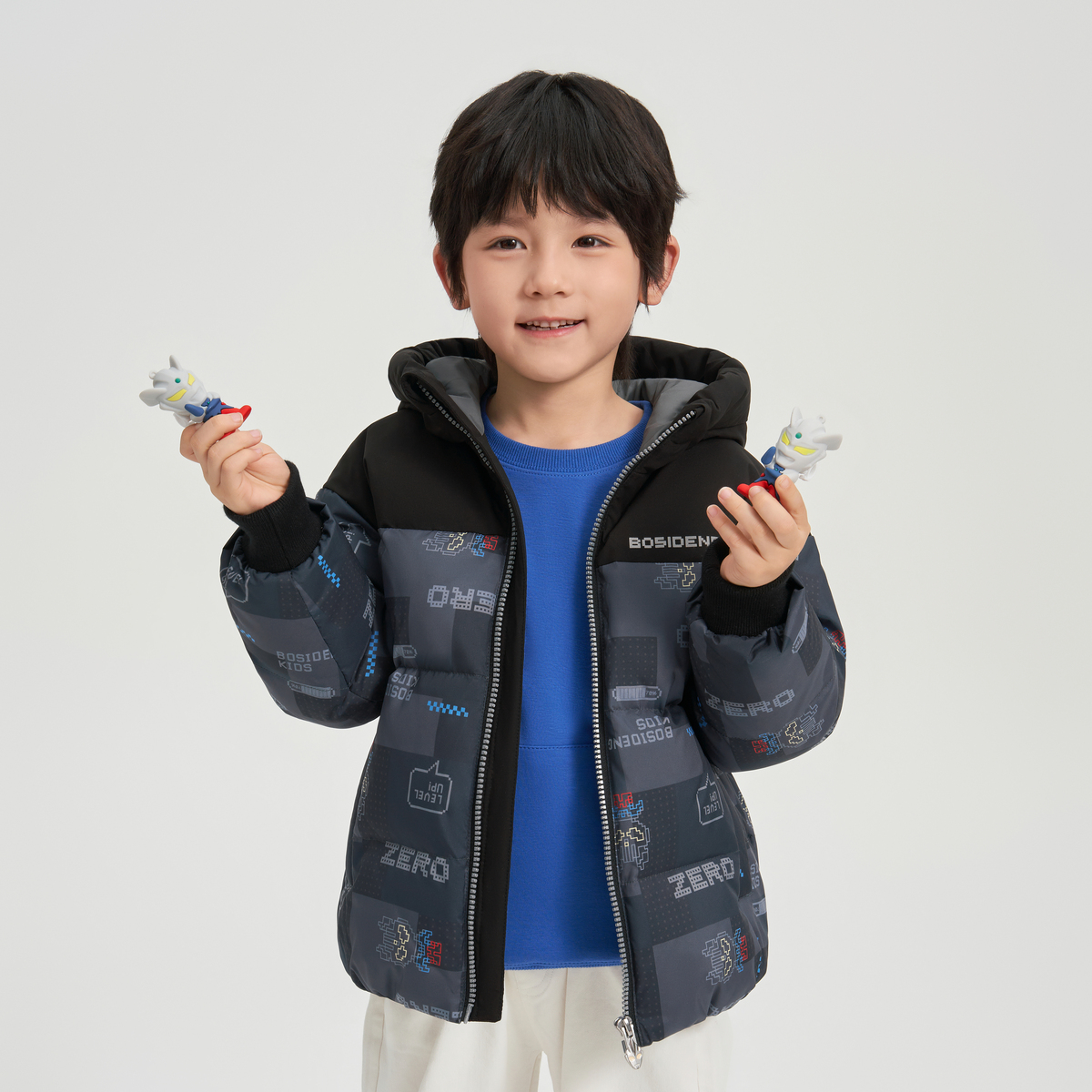 波司登童装2024冬季新款儿童短款奥特曼羽绒服T40143201