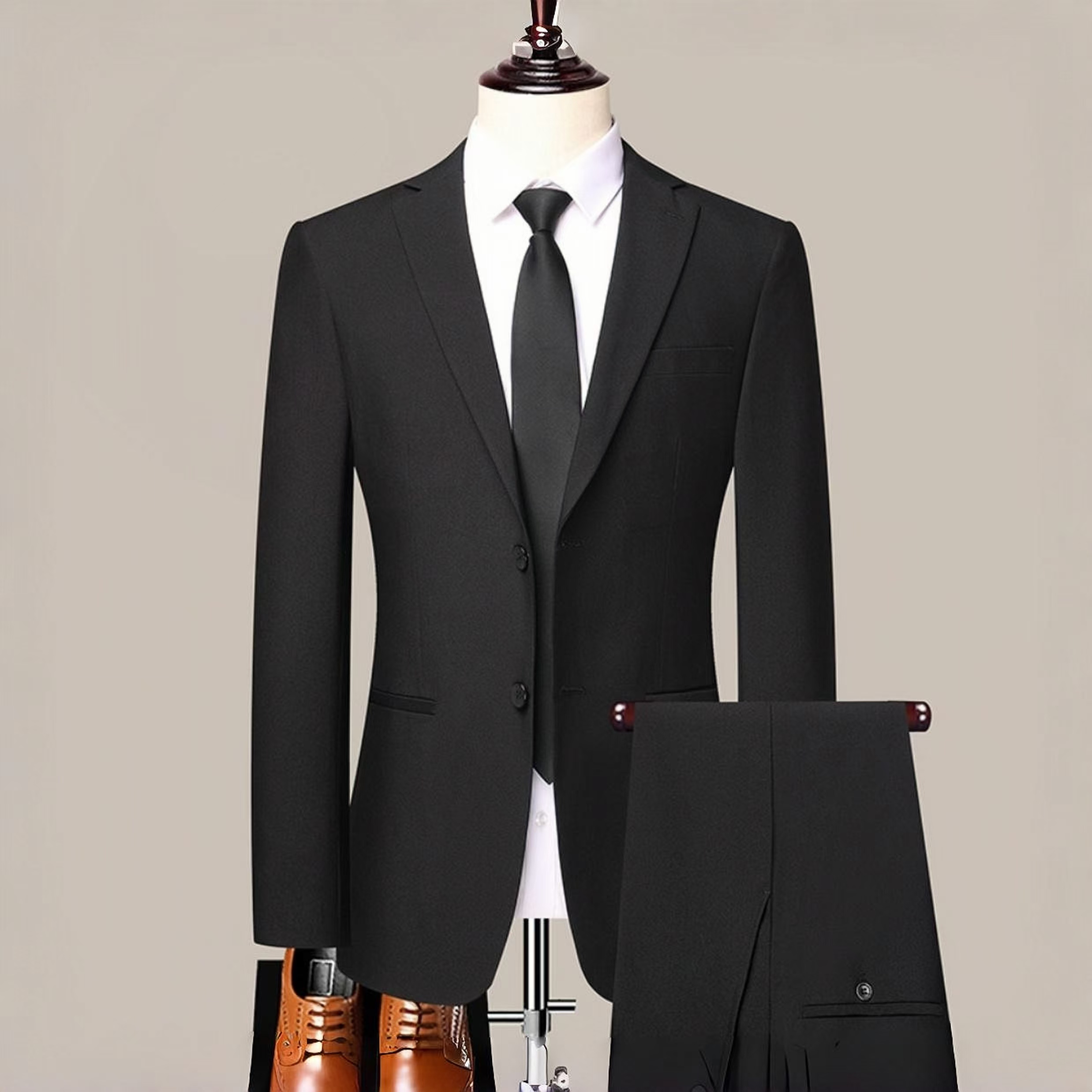 外套男士春秋休闲西服修身商务正装韩版职业青年结婚舒适抗皱免烫