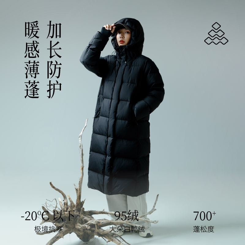道木熙2024年冬季长款羽绒服女加厚防风防水保暖抗寒外套（1067）