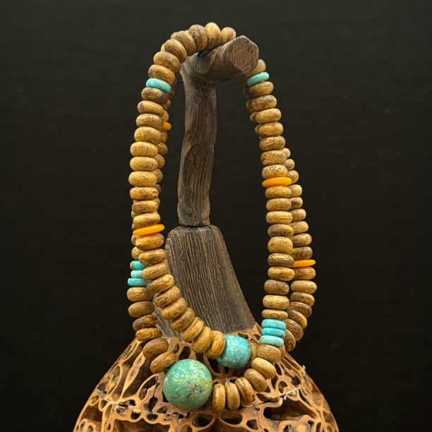 棋楠沉香算盘珠多圈锁骨链卡7/10.5克