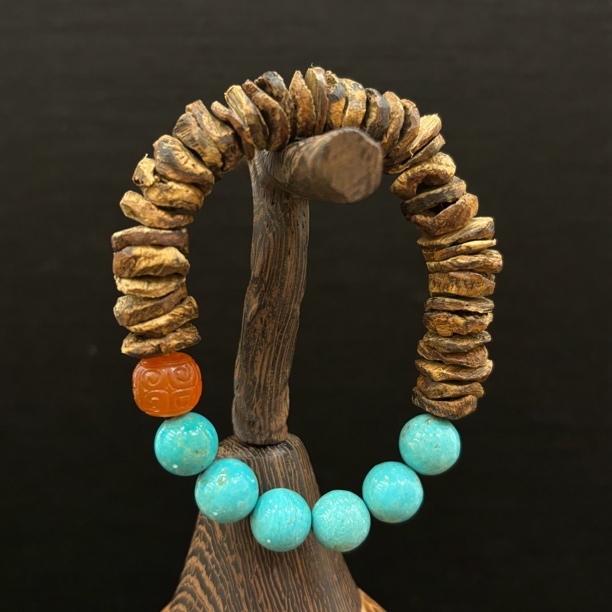 斯里兰卡花蜜香野生沉香手串卡1.0/13克