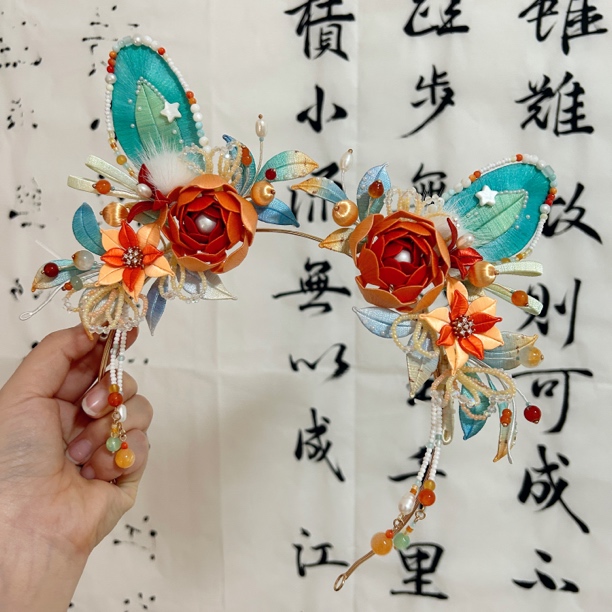 【橘月十三】缠花兔耳发簪