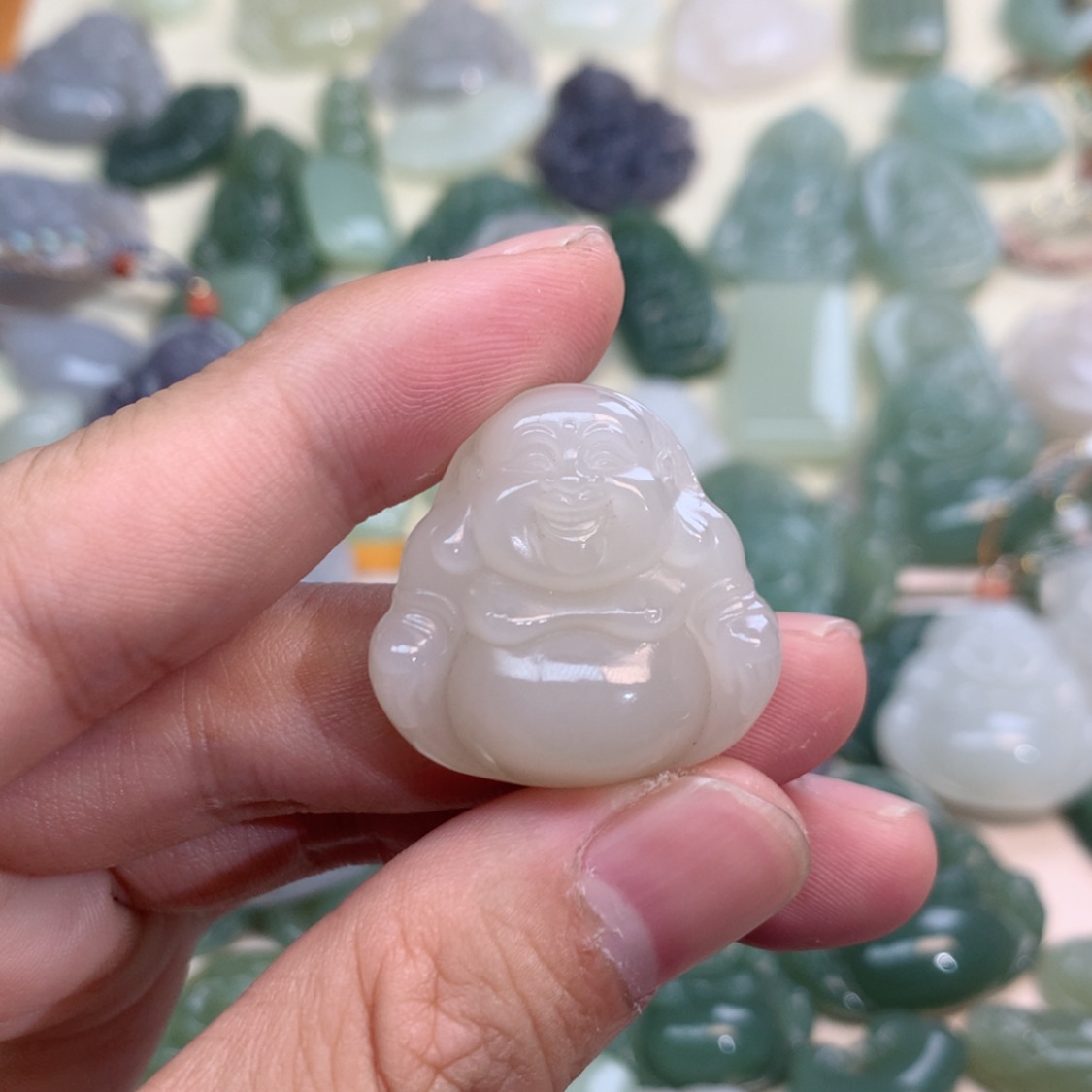 【闪购商品】和田玉吊坠(不含链)18K金镶嵌