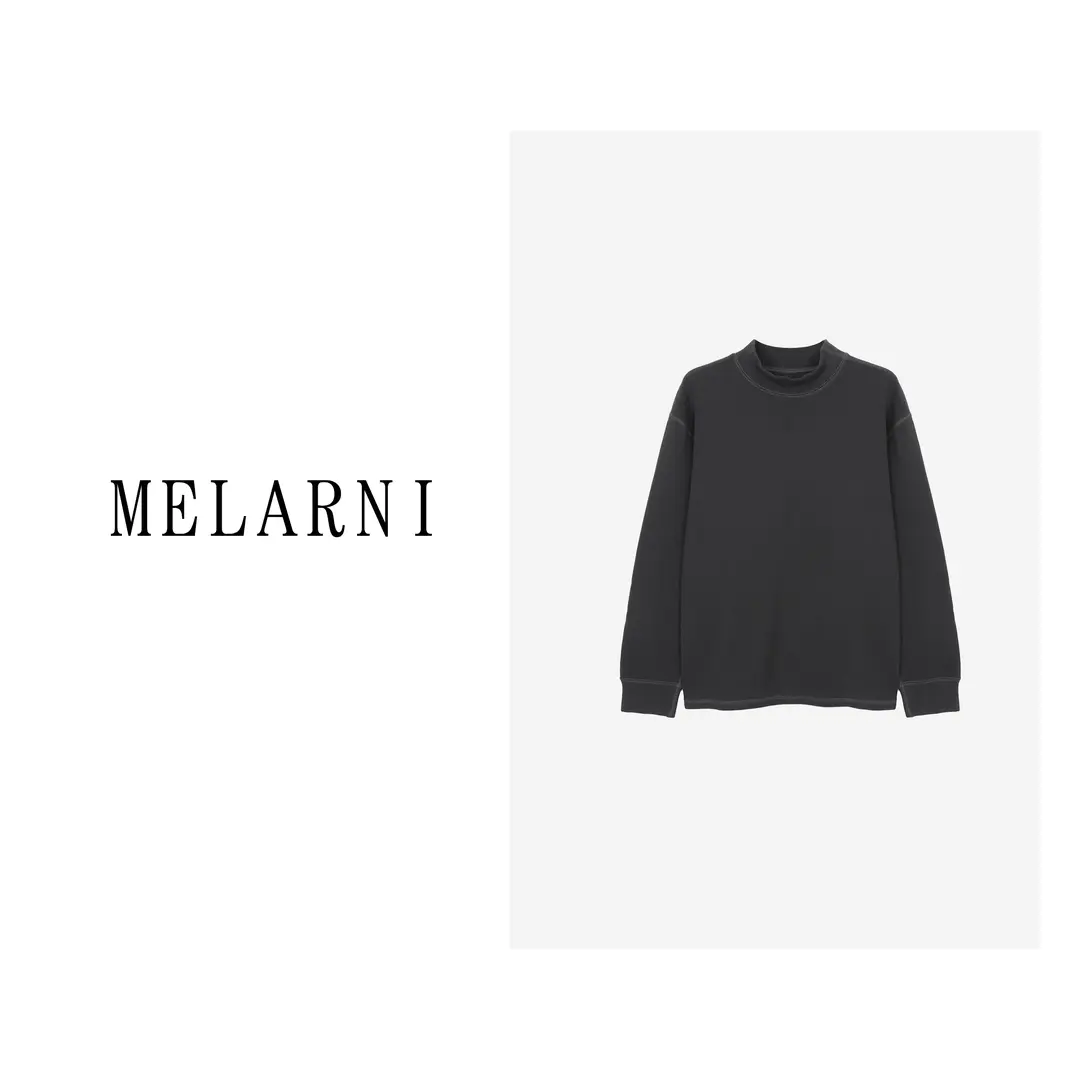 【MELARNI】亲肤柔软百搭纯色打底上衣MLN10642