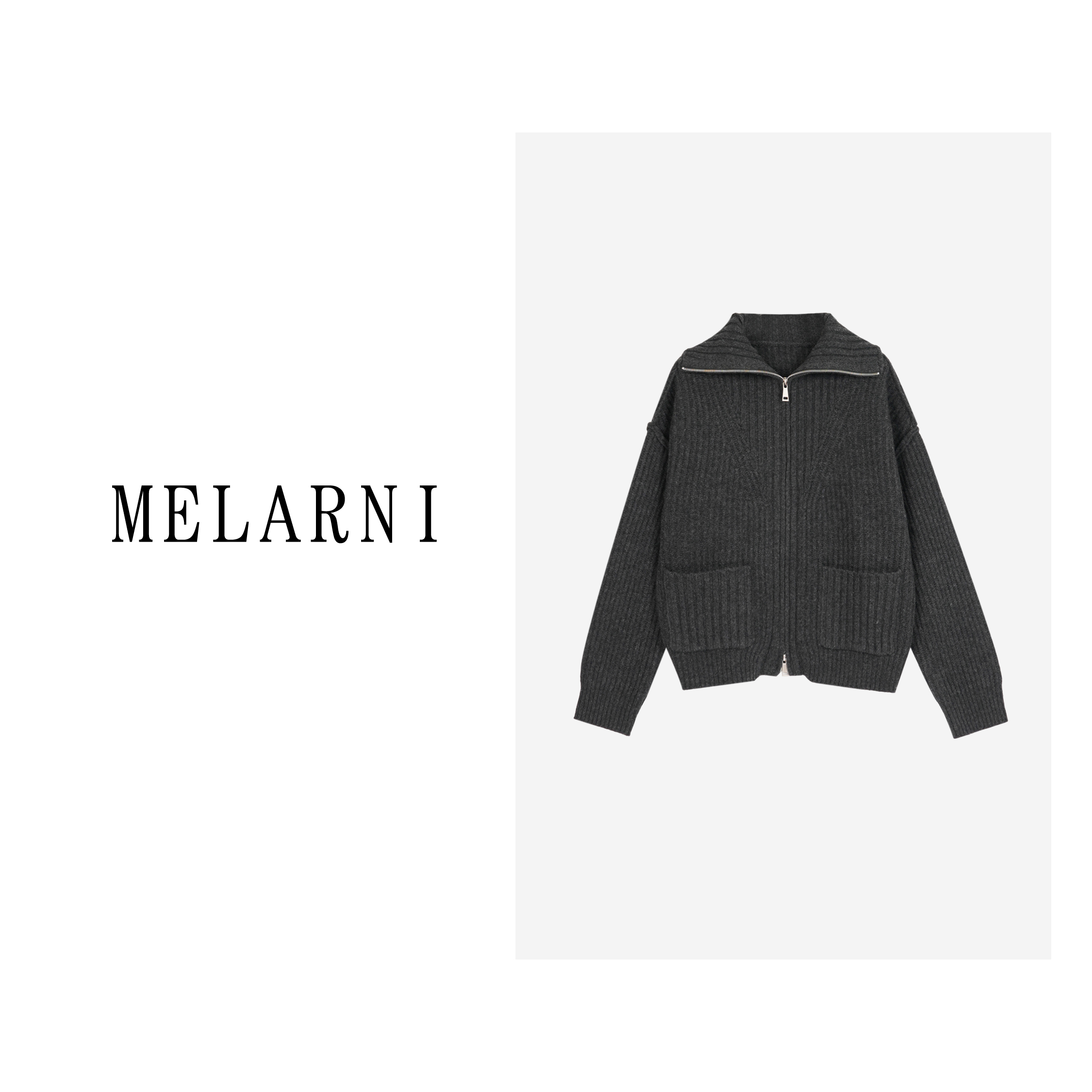 【MELARNI】时尚休闲百搭宽松开衫MLN11438