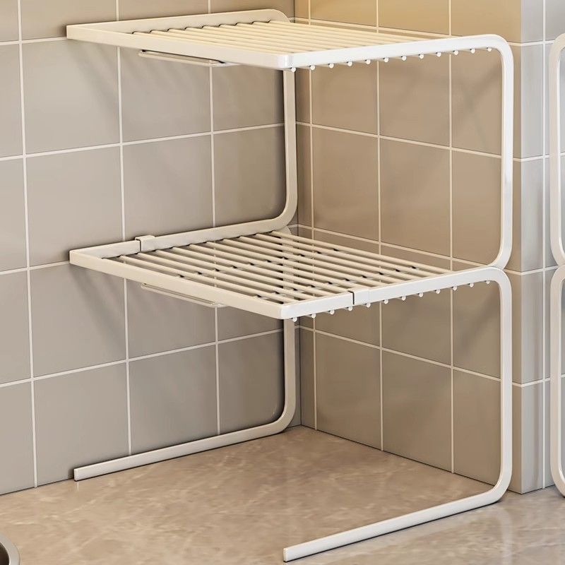 新疆包邮厨房桌面分层架台面置物架锅架橱柜锅具柜子收纳多层隔板