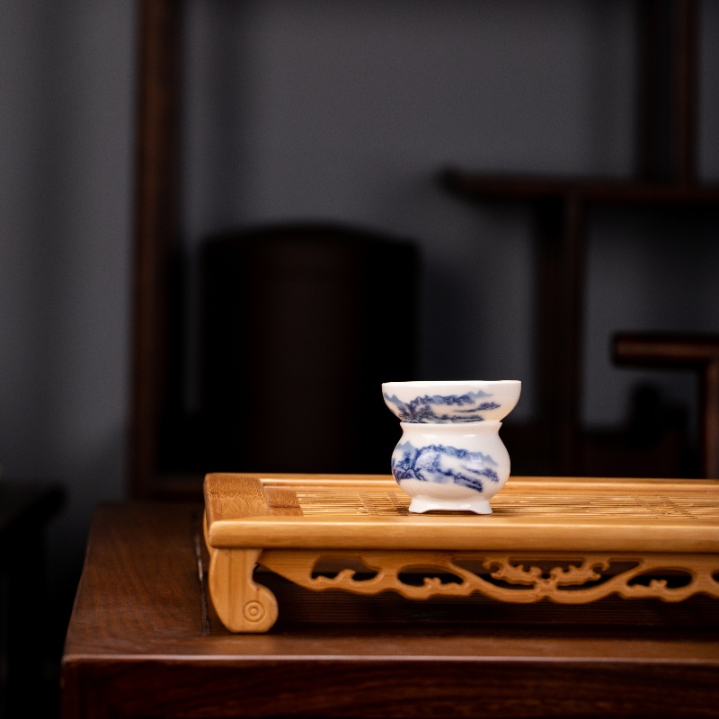 白瓷山水过滤套组