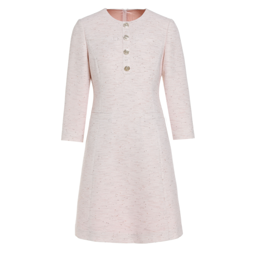 早春优雅气质小香风女款修身显瘦中长款连衣裙LBC95010