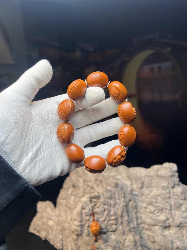 橄榄核雕四相八卦2.0铁核