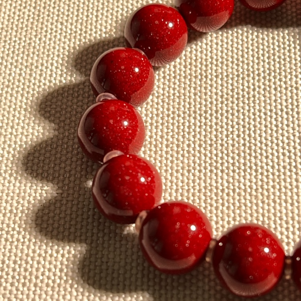 天然辰砂12mm高含量天然保真红晶砂-礼盒包装