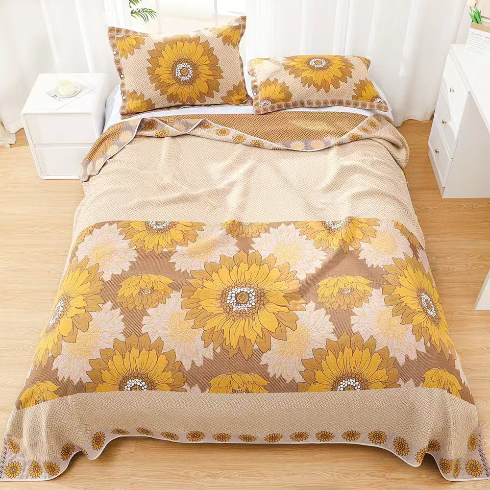 【橙色菊花】全棉220厘米*240厘米（正负五厘米误差）三件套松弛感
