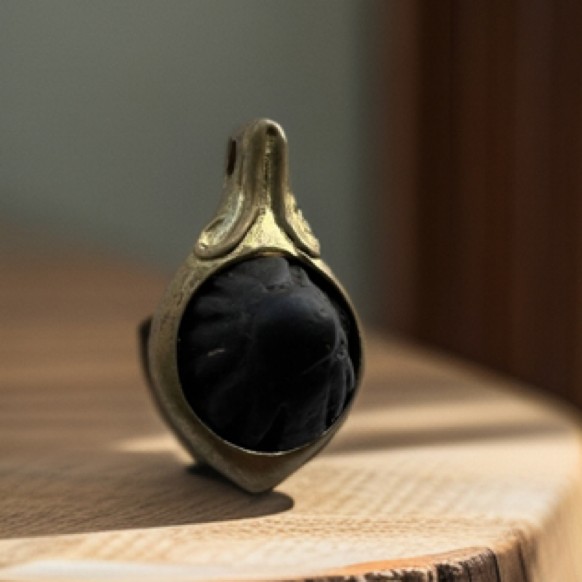 铜吊坠 天铁 小配饰 /侧挂/吊坠 黑色复古雕刻 饰品仿古纯手工