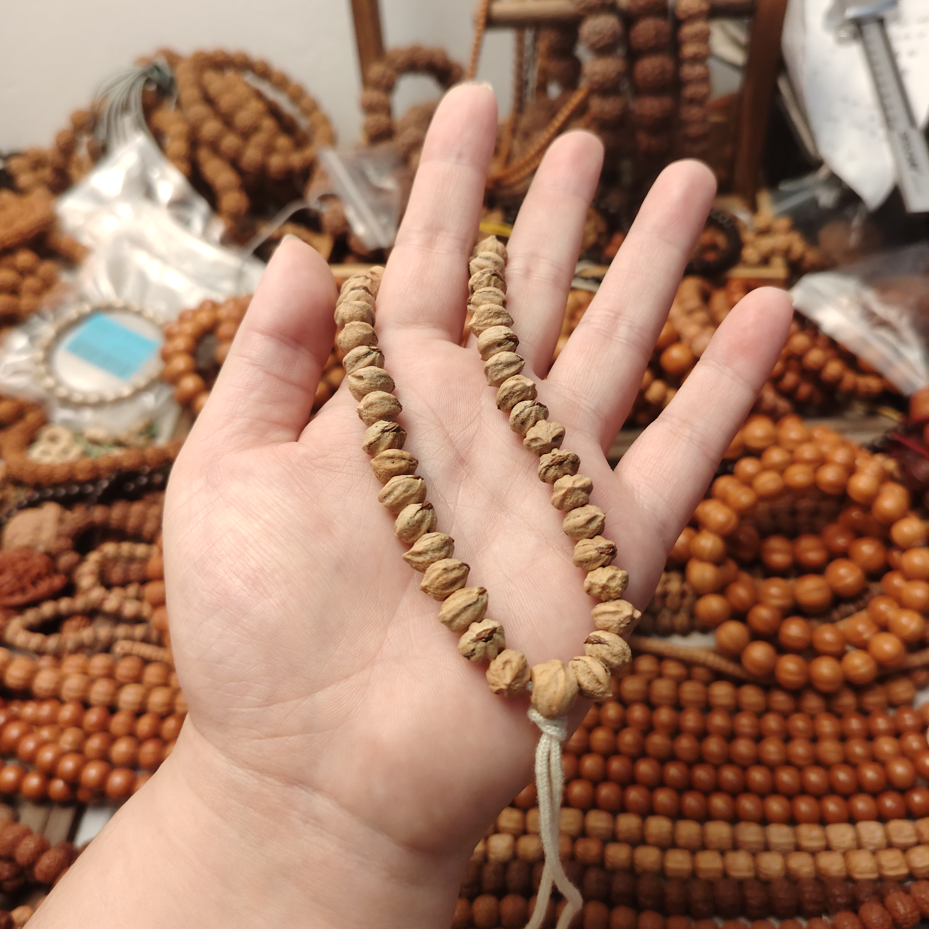 （横打百香手持带三通）百香手持7-8mm百香手串佛珠手串手持单圈