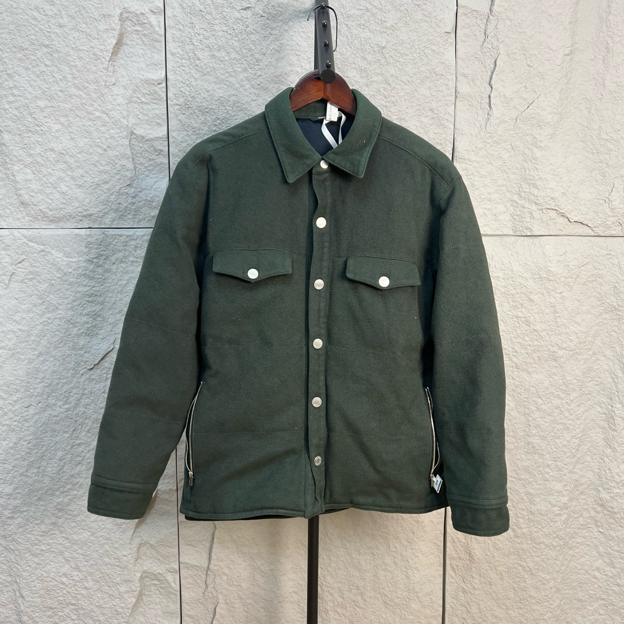 95新 Hermes/爱马仕 山羊绒羽绒夹克外套 50码 ys000295