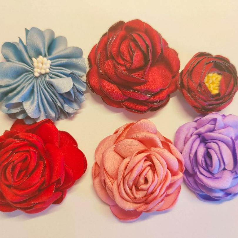 【花团锦簇】韩版服装发饰辅料手工DIY材料烧边花朵混款