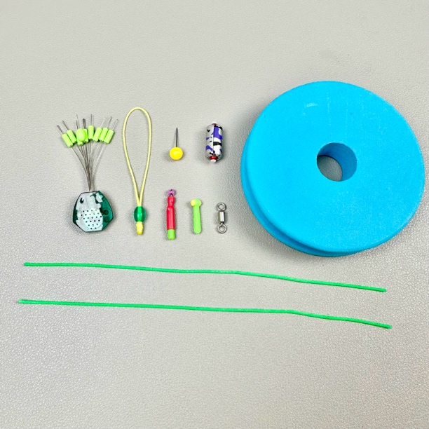 大物主线配件太空豆漂座铅皮八字环套装青鱼草鱼鲢鳙加固线组配件