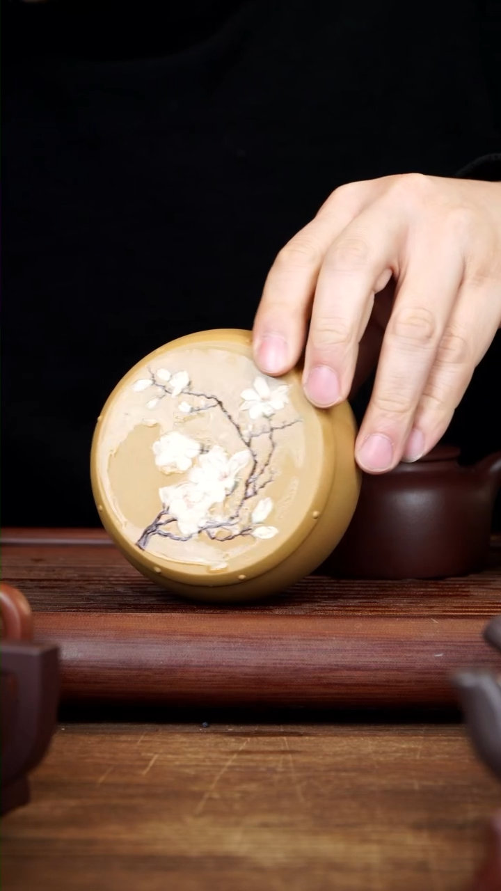 【闪购商品】紫砂茶壶玉兰泥绘