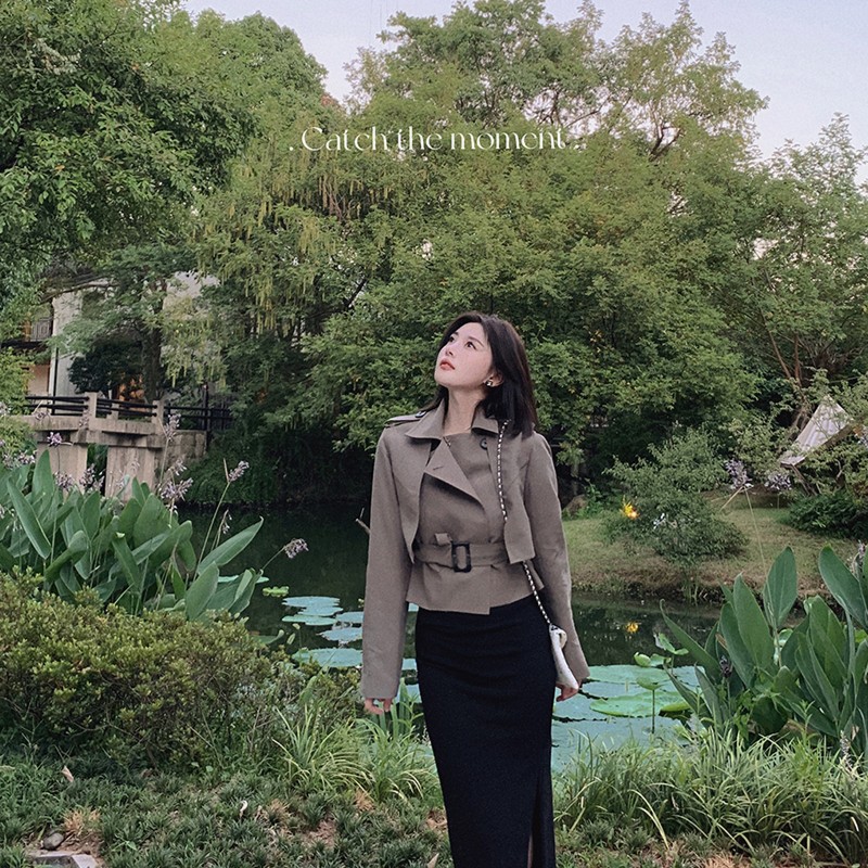 ASM ANNA◆曼城旧事~气质系腰带短款/澳毛精纺羊毛长款风衣AS3894