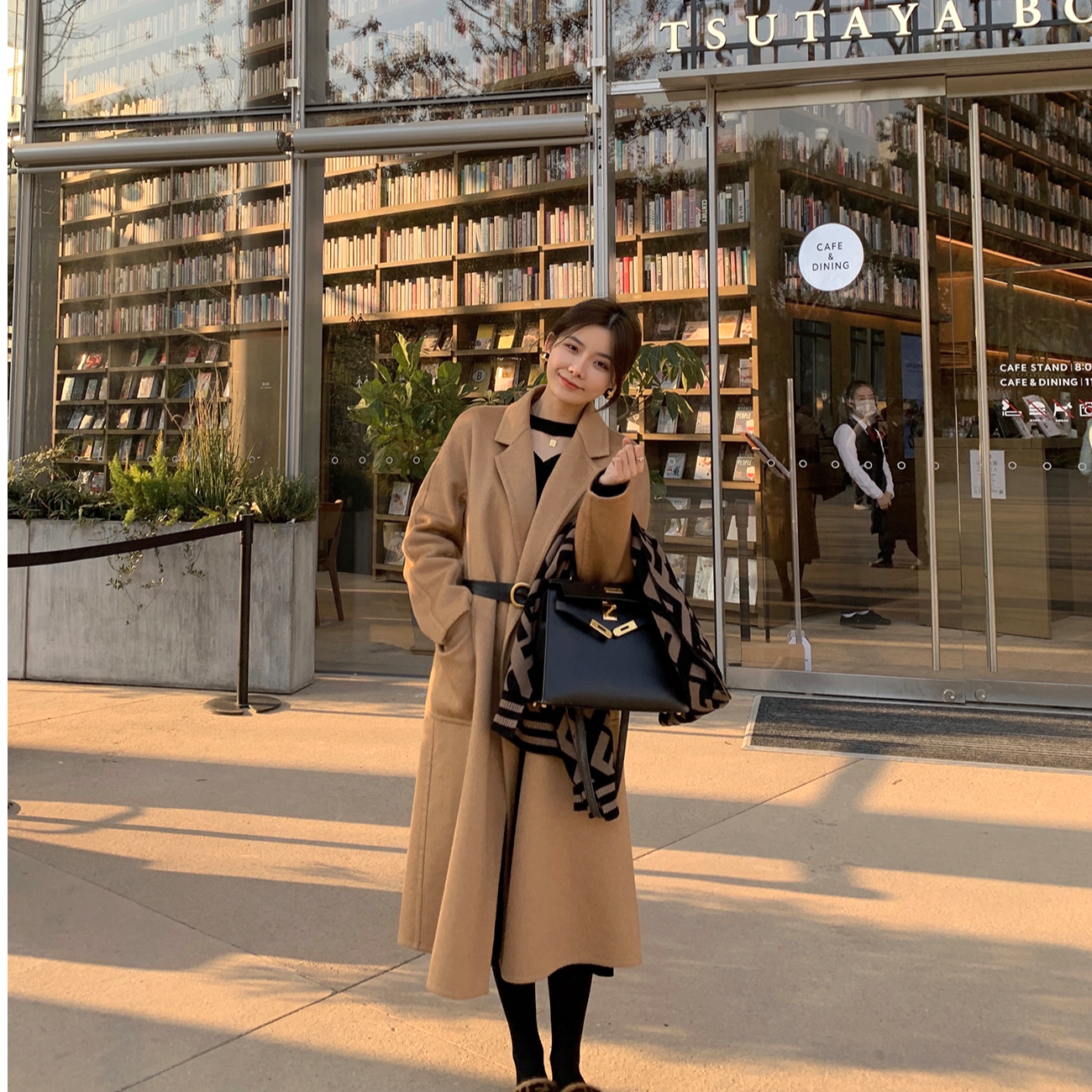 ASM ANNA◆ 铂金大衣~水貂绒混纺山羊绒双面尼A6759