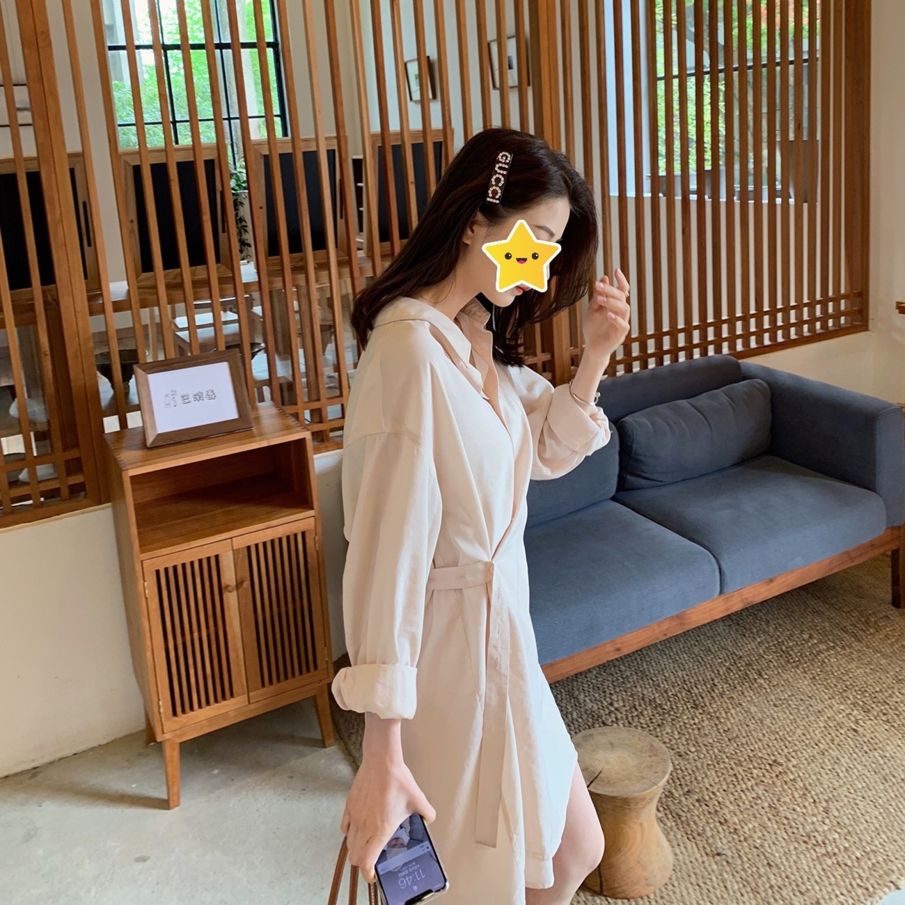 ASM ANNA◆奇遇西雅图~典雅气质小众设计感衬衫裙 A1175