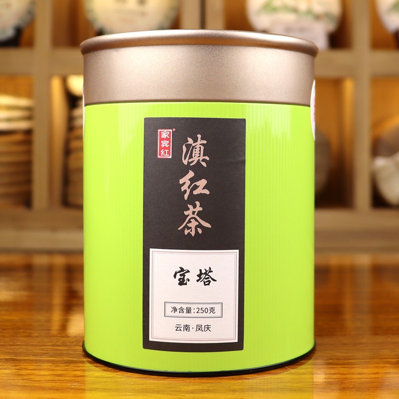 家宾红 滇红宝塔红茶 滇红茶纯手工古树蜜香工夫红茶 （250g）