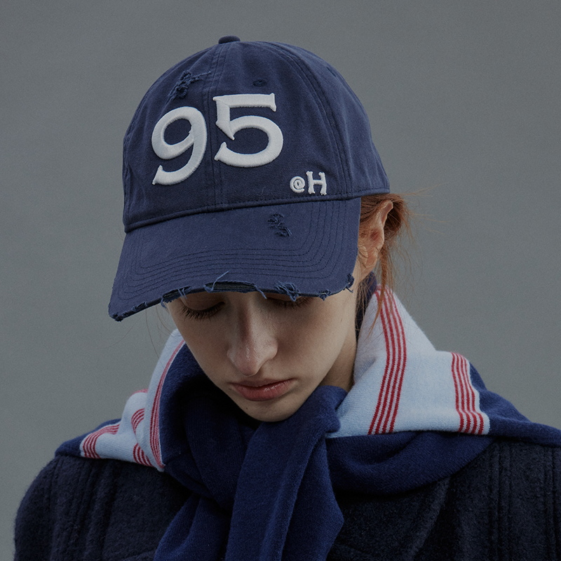 Ahhh 1995字母印花棒球帽显脸小鸭舌帽
