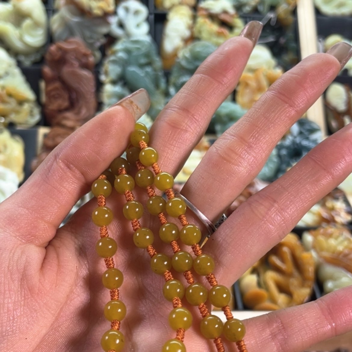 【闪购商品】蛇纹石玉颈饰合金?****?