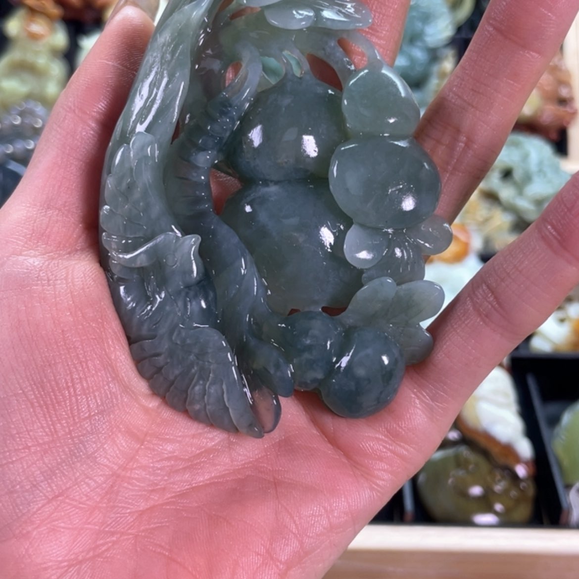 【闪购商品】蛇纹石玉颈饰合金婷*