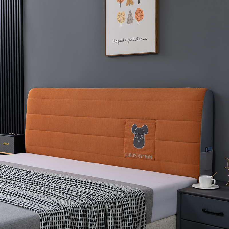 夹棉加厚高级感暴力熊床头套罩遮丑神器木床靠背软包全包万能通用