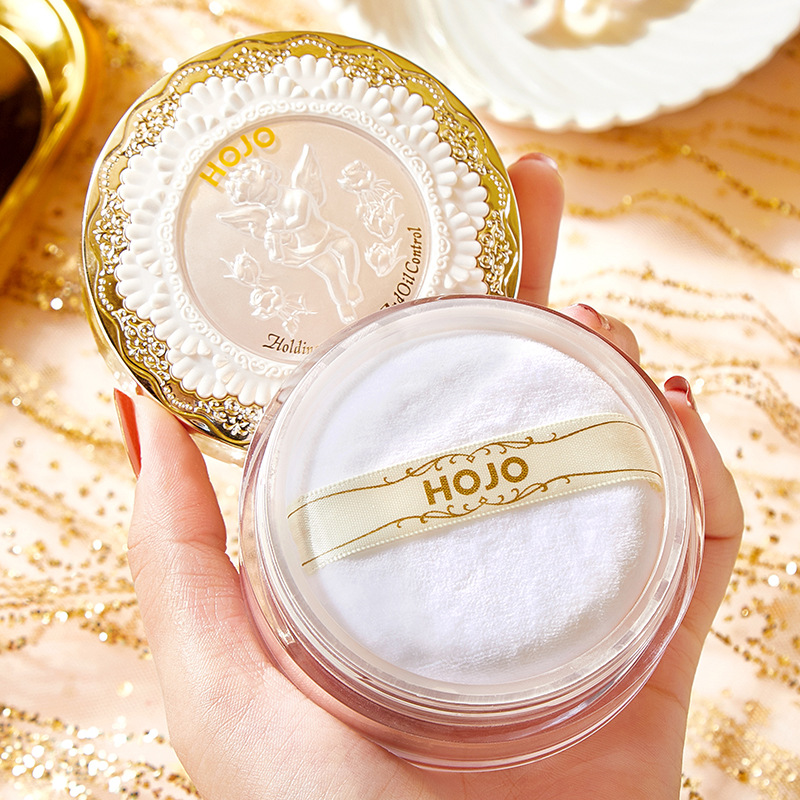 彩妆HOJO天使光感定妆粉散粉控油持久定妆防水轻薄细腻大容量蜜粉