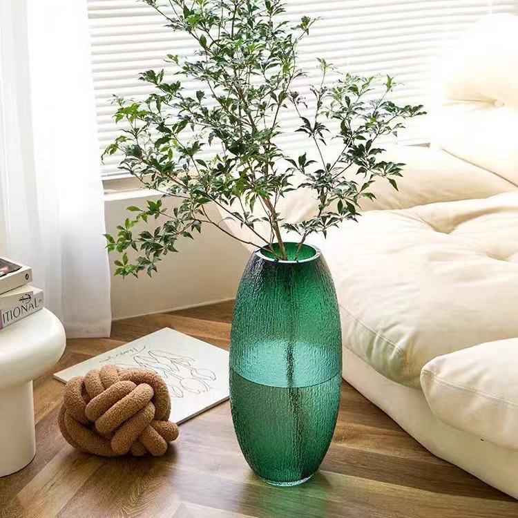 特大号落地菩提玻璃花瓶水培水养黄金龙柳马醉木吊钟特大绿植家居