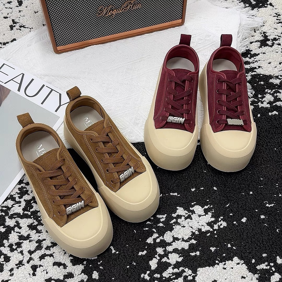 6835-15真皮透气增高小白板鞋舒适软底休闲女鞋时尚百搭