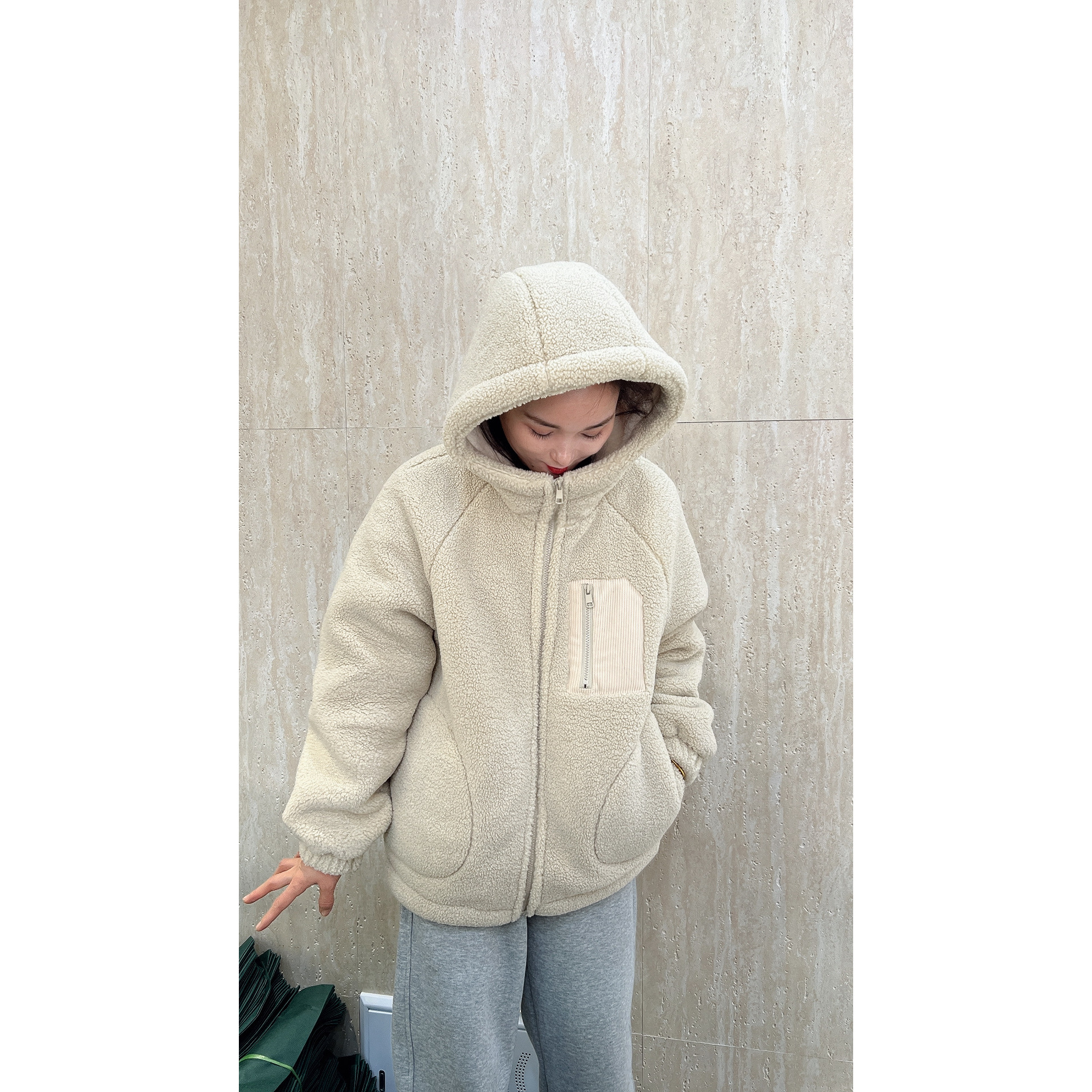 【8090暖居】小火炉连帽休闲外套冬款三层加厚棉衣NJ-24238