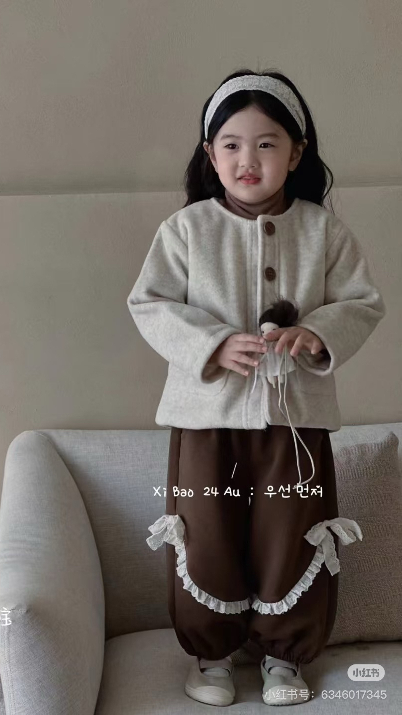 木木2024高品质童装儿童洋气时尚加厚韩版秋冬冬季翻领女宝小香风