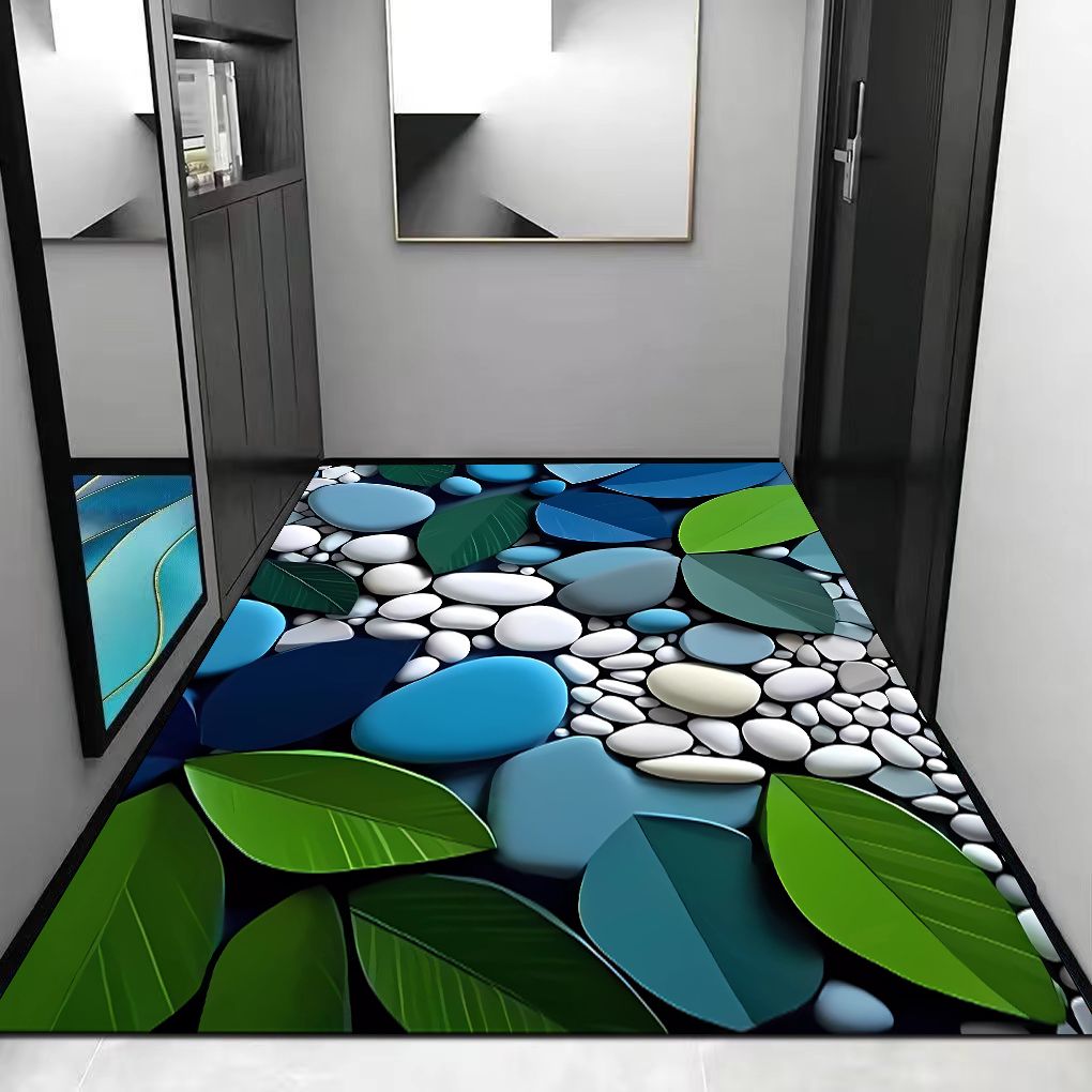 硅藻泥5d效果地垫入户门垫进门客厅防滑吸水脚垫浴室厕所门口定制