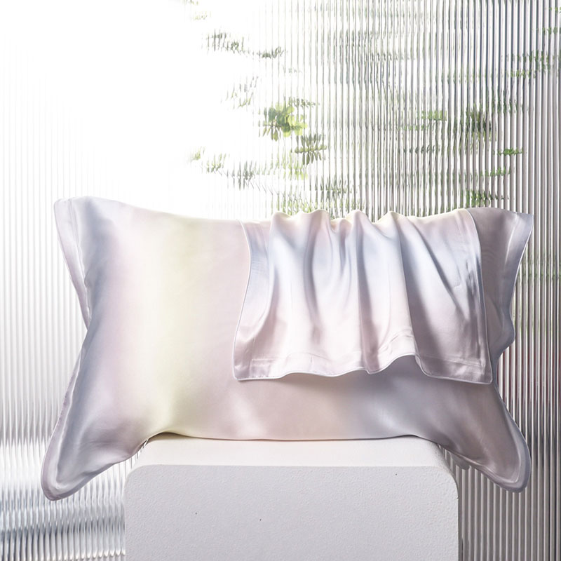 真丝数码印花枕套100%桑蚕丝 丝绸美容丝滑成人枕巾