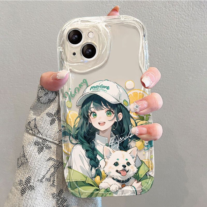 柠檬少女苹果14奶油手机壳iPhone13pro/12可爱8plus/7/xs/x漫画
